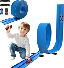 Flex Tracks 15 Ft for Kids Flexible Race Car Ramp Track with Hot Wheels and D...