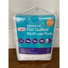 Baby Connection Waterproof Flat Quilted Multi-Use Pads 2 Pack 27 x 36 NEW