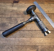 Antique KEEN KUTTER Simmons CORNER BIT BRACE Right Angle Auger Drill ROSEWOOD