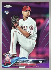SHOHEI OHTANI 2018 TOPPS CHROME ROOKIE PINK REFRACTOR ROOKIE RC - ANGELS DODGERS