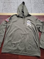 Nike NFL Seattle Seahawks Hoodie Large Salute To Service Sweatshirt Military EUC