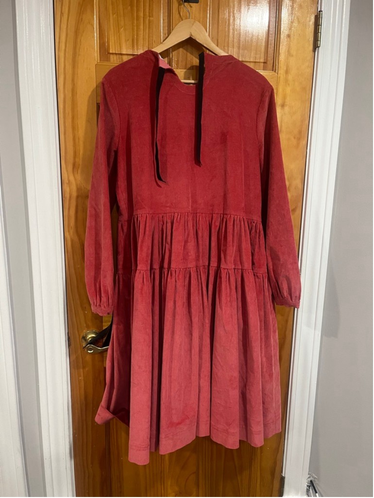 velvet high waist shirt smock dress ZESICA Velvet L Neck Smocked Ruffle A Line Flowy Midi Dress – zesica main image 1
