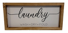 Farmhouse Laundry Room Sign Decor, New in box, 17"x 8"x 0.5"