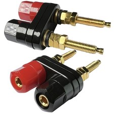 Dual Way Banana Binding Post Speaker Terminal, 2 Pack