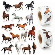 H1vojoxo 1000PCS Horse Realistic Stickers Various Shades of Brown and Black