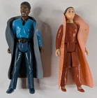 Vintage Star Wars 1980 Princess Leia Bespin Figure + Lando Calrissian 1980