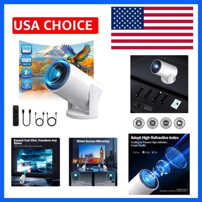 Wireless Mini Projector with WIFI 6 and Bluetooth, 4K 1080P Support Portable ...