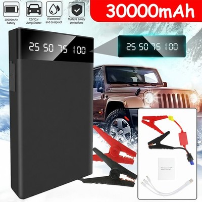 30000mAh Auto KFZ Starthilfe Jump Starter 12V Ladegerät Booster Power Bank PKW