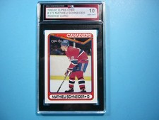 1990/91 O-PEE-CHEE NHL HOCKEY CARD #372 MATHIEU SCHNEIDER ROOKIE KSA 10 GEM OPC