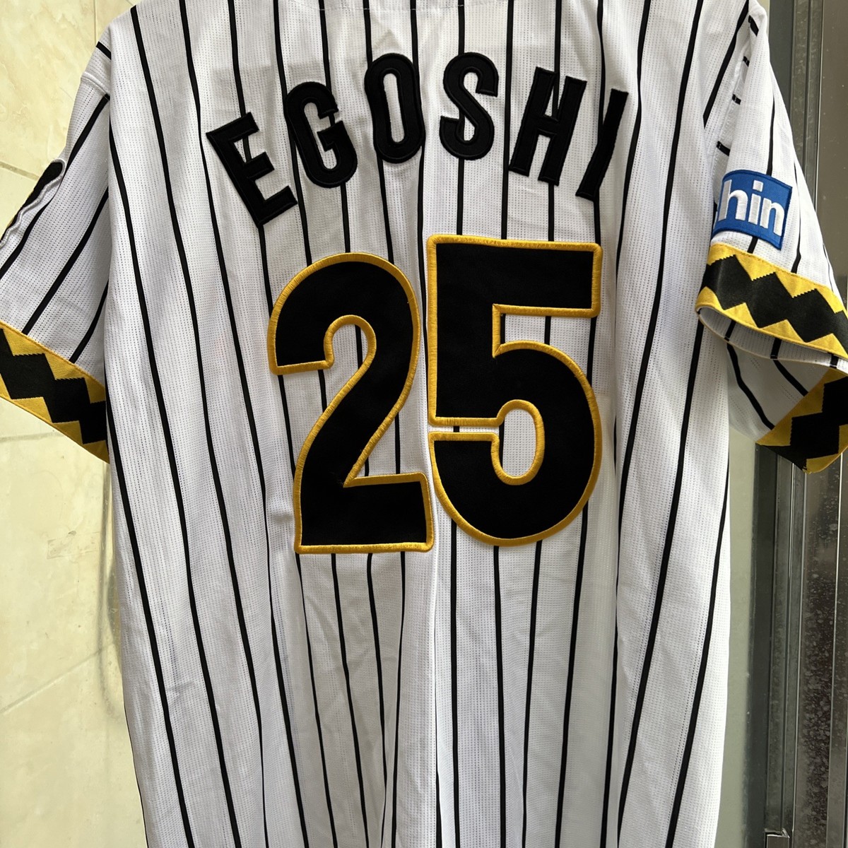 NEW MIZUNO Japan NPB HANSHIN TIGERS Baseball Jersey LARGE WHITE 25