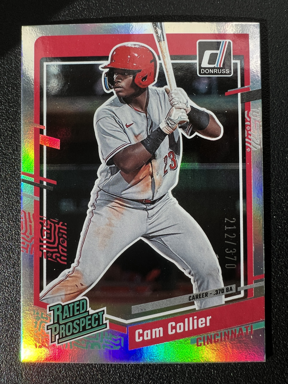 Cam Collier 2023 Donruss #45 Career Stat Line /370 Reds Rookie