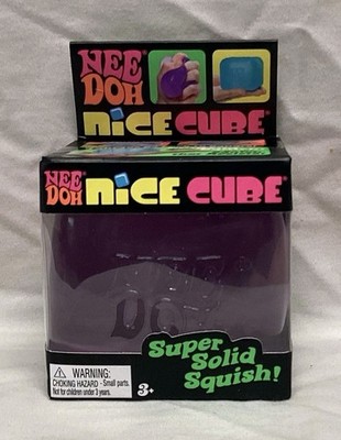 Nee Doh Nice Cube - Super Solid Squish! (Purple) - Brand New/Factory Sealed!