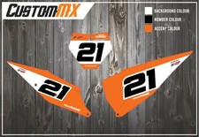 CustomMX Number board background graphics: Fit KTM 85 125 250 300 350 450 02-20