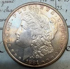 1881-S Morgan Silver Dollar, 90% Tone