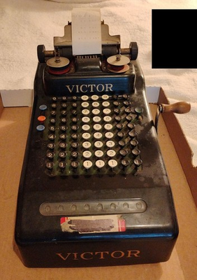 #ad #ad Antique Victor Hand Cranked Mechanical Adding Machine Serial #93313 1920s READ $152.00