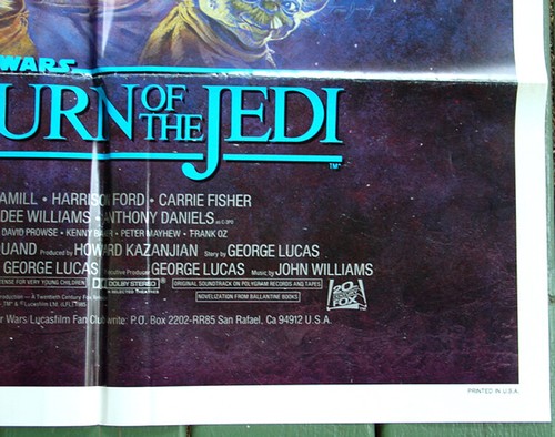 Star Wars•Return of the Jedi 1985•Reissue•US One Sheet 27x41 New Folded - Picture 3 of 3