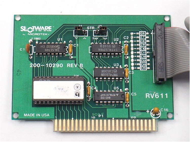 AppleII用プリンタカード Microtek Slotware RV611 Vintage MICROTEK Slotware 200-10290 Parallel Printer Card