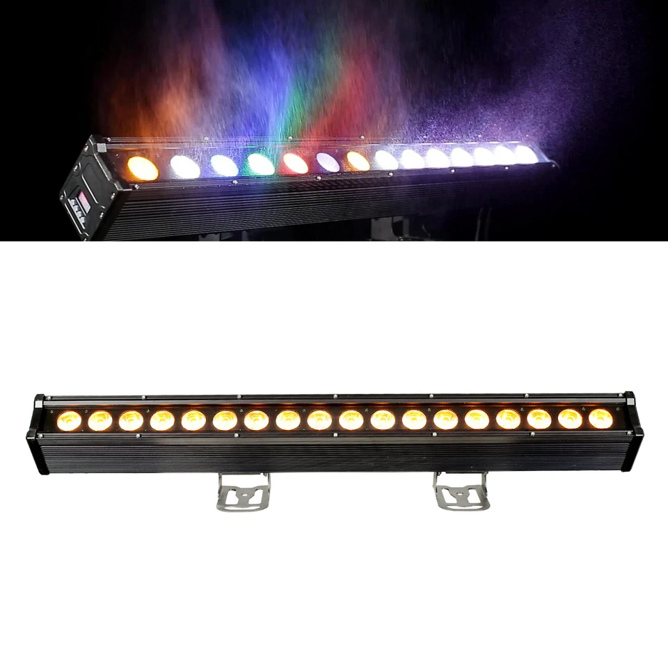 2PCS IP65 18x6in1 RGBWA UV Led Wall Washer Light DMX Wash Light DJ Wash Light - Image 2 of 4