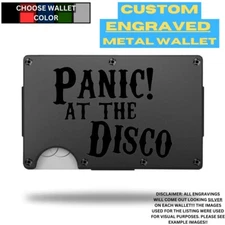 Panic At The Disco Laser Engraved Onto An Aluminum Wallet