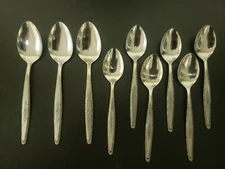 9 Pcs Forks Knives Stylecraft SYF2 Stainless Japan T&N Rose Satin Handle —#A62