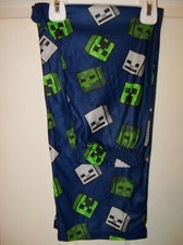 Minecraft Flame Resistant Navy Blue Lounge Pajama PJ Pants Boys Size 6 / 8 NWT