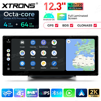 2K 12,3'' 4G+64GB Autoradio Android 13 8-Kern CarPlay GPS Navi IPS Für AUDI A1 8X