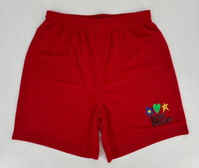 Dark Bright Shorts Men's Small Red Mesh Made in USA Basketball Graphic Designer