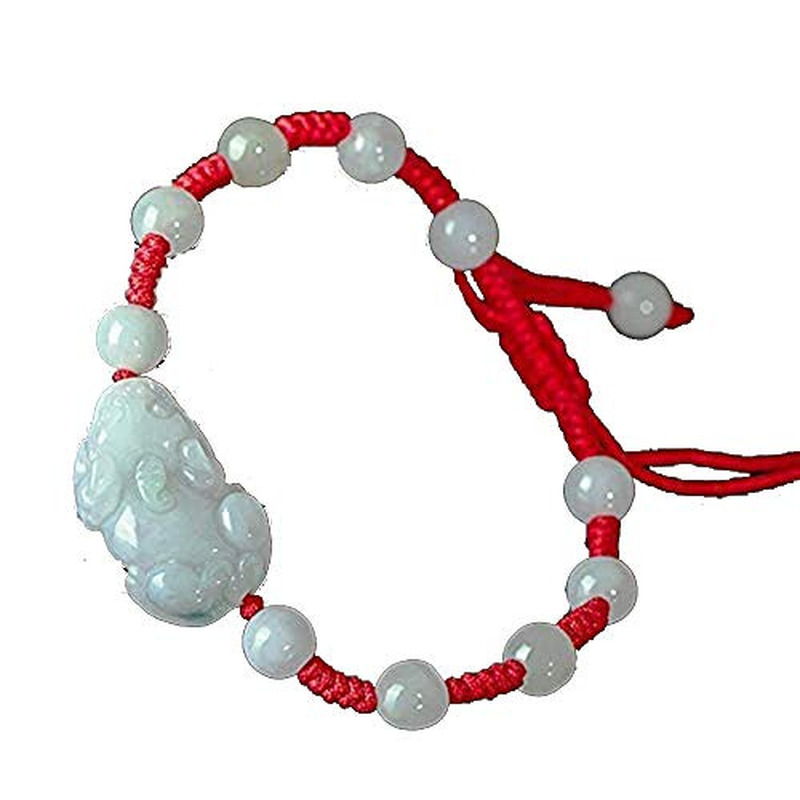 1pc Natural Jade Pixiu Bracelet Adjustable Bangle Jewellery Hand Carved Amulet