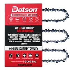 3 PCS 16" Chainsaw Chain for GREENWORKS 60V Lithium Ion CS60L00, CS60L210