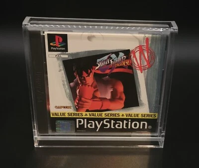SUPREMEPROTECT Scatola protettiva acrilica custodia UV per Playstation 1 gioco versione PAL - PS1 - PSX custodia