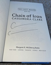 Cassandra Clare signed book Chain Of Iron Collectors Edition