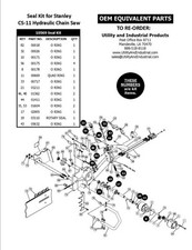 Seal Kit - Stanley Model CS-11 Hydraulic Chain Saw Seal Kit No. 10569