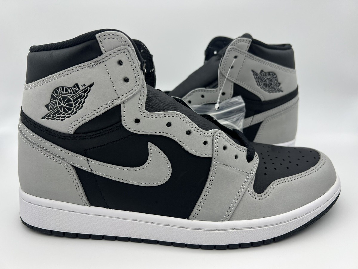 Nike Men's Jordan I 1 Retro High OG Shadow 2.0 Black Grey Nike Men's Jordan I 1 Retro High OG Shadow 2.0 Black Grey
