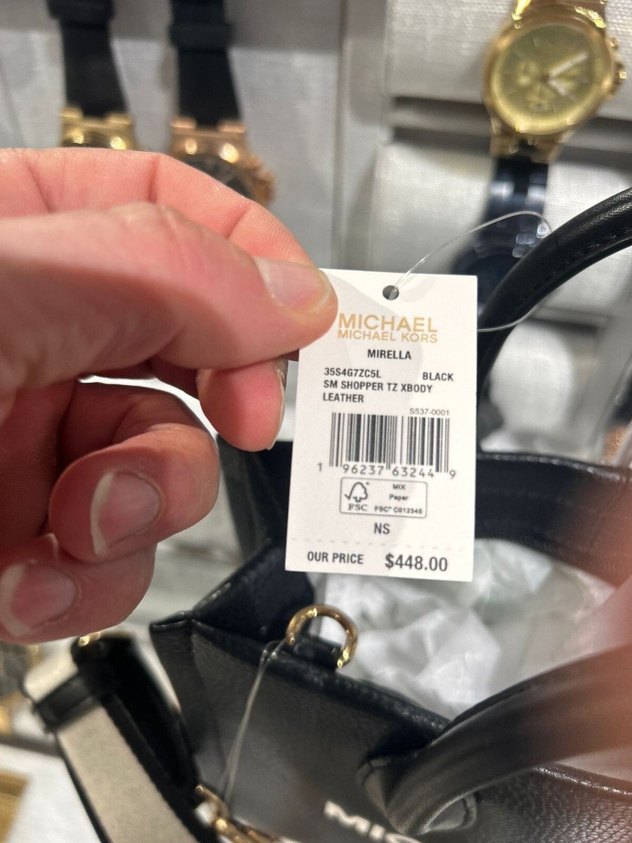 Michael Kors Mirella Small Leather Shopper Top Zip Crossbody Michael Kors Mirella Small Leather Shopper Top Zip Crossbody
