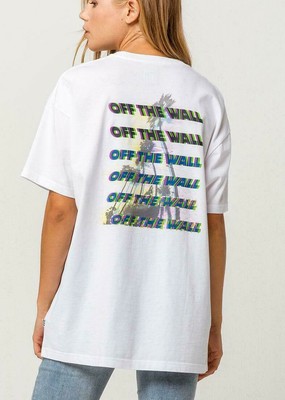 Short Sleeve Tee White Glitched 