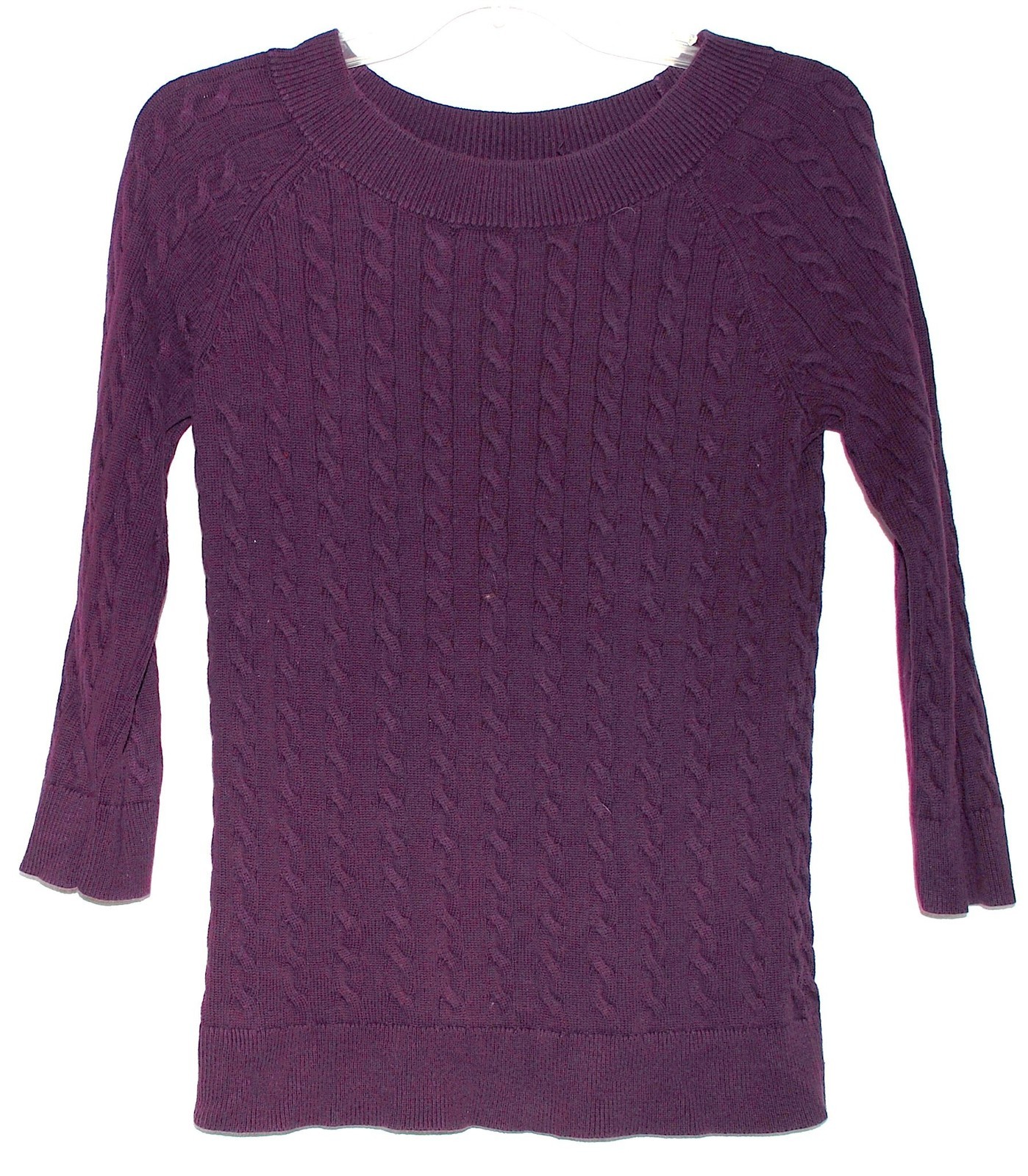 Loft Ann Taylor Purple Sweater 購自美國*顯瘦V領7分手袖*LOFT Ann Taylor |Purple  Sweater, 女裝
