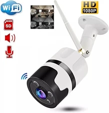 WiFi Security Camera with 180° Ultra-Wide Angle, 2.4Ghz Plug-in Outdoor Camera