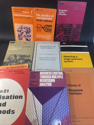 1960 s Bundle Of 11 Business Management Organisational Techniques Analysis Wage