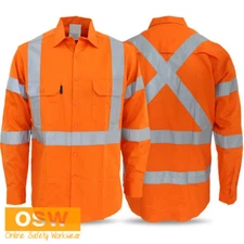 HI VIS ORANGE UNISEX AIR VENTS COOL-BREEZE BIO-MOTION ORANGE NSW RAIL WORK SHIRT