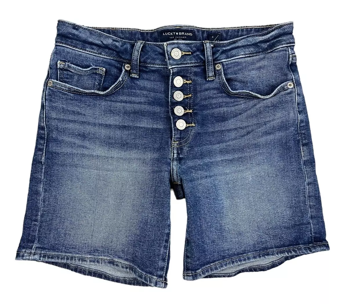 Lucky Brand Women's The Roll-up Button-Fly Denim Jean Shorts - Size 4/27