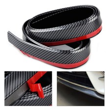 Universal Carbon Fiber Car Front Bumper Lip Splitter Spoiler Body Protector 2.5m