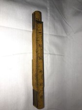 Vintage National No 575 Made in USA Folding Wooden Ruler