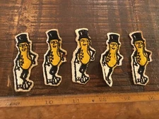 ORIGINAL VINTAGE MR. PEANUT PATCH LOT OF 5