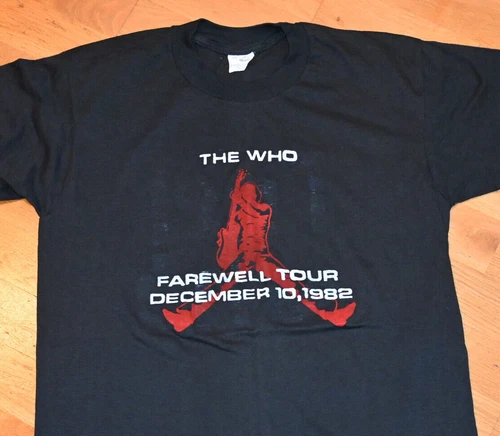 THE WHO rock concert tour tee t-shirt M/L 70's 1980s vintage concert t-shirt, vintage, single stitch, B+ condition