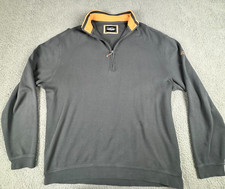 Straight Down Golf Pullover Mens XL Gray 100 Pima Cotton Long Sleeve logo