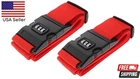 Luggage Straps Set(2) TSA Approved with Lock Adjustable Travel Suitcase - Red