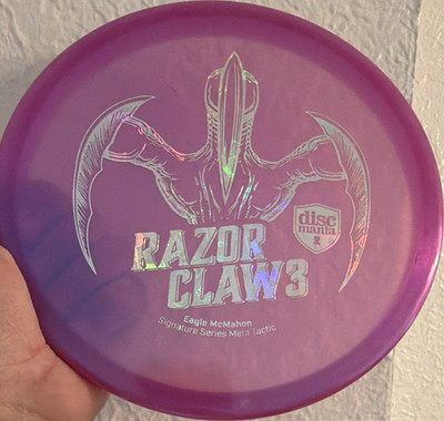 Discmania Razor Claw 3 Disc Golf Disc Purple Eagle McMahon Signature Series Meta
