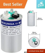 Top-Quality 35/5 uF A/C Capacitor - Snap-In Mount, Ready for Fast Installation