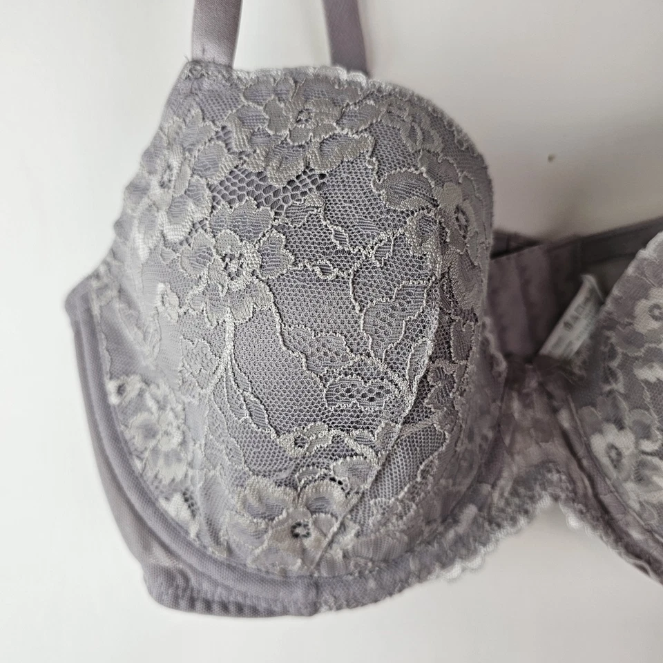 Apt. 9 Intimates Lace Bra Gray Underwire Push Up 40C - Image 2 of 4