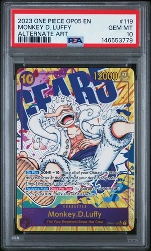 2025 One Piece Monkey.D.Luffy Special Card Alternative Art #OP05-119 PSA 10